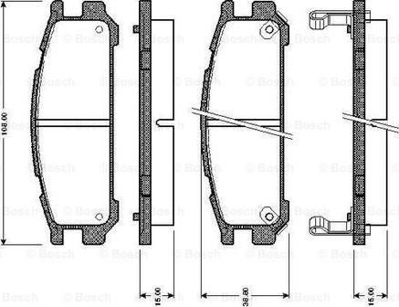 BOSCH 0 986 TB2 645 - Комплект спирачно феродо, дискови спирачки vvparts.bg