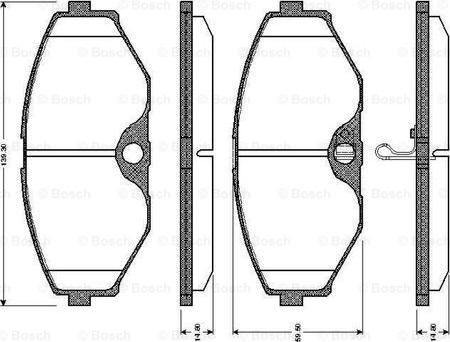 BOSCH 0 986 TB2 660 - Комплект спирачно феродо, дискови спирачки vvparts.bg