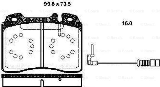 BOSCH 0 986 TB2 663 - Комплект спирачно феродо, дискови спирачки vvparts.bg