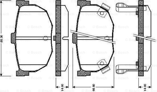 BOSCH 0 986 TB2 619 - Комплект спирачно феродо, дискови спирачки vvparts.bg