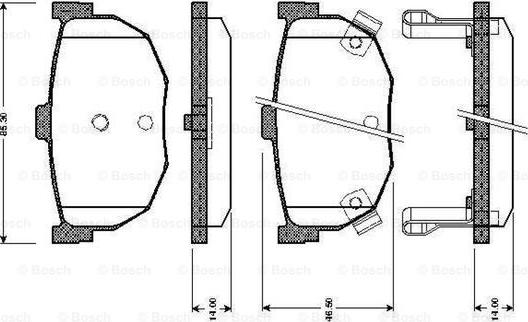 BOSCH 0 986 TB2 618 - Комплект спирачно феродо, дискови спирачки vvparts.bg