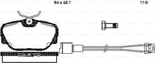 BOSCH 0 986 TB2 621 - Комплект спирачно феродо, дискови спирачки vvparts.bg