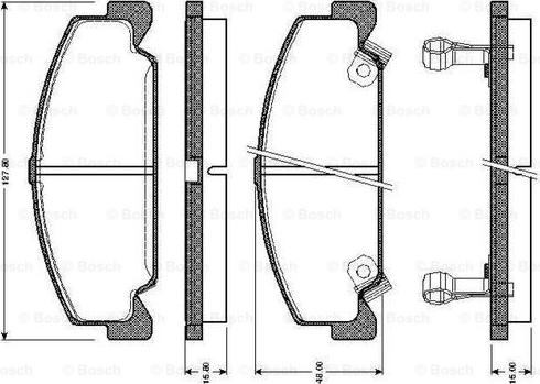 BOSCH 0 986 TB2 097 - Комплект спирачно феродо, дискови спирачки vvparts.bg