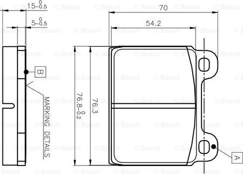 BOSCH 0 986 TB2 050 - Комплект спирачно феродо, дискови спирачки vvparts.bg