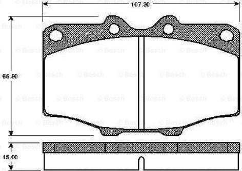 BOSCH 0 986 TB2 069 - Комплект спирачно феродо, дискови спирачки vvparts.bg