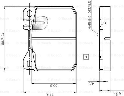 BOSCH 0 986 TB2 001 - Комплект спирачно феродо, дискови спирачки vvparts.bg