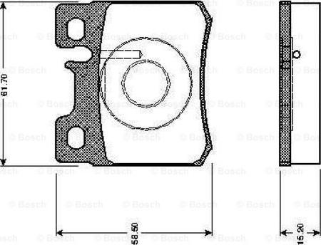 BOSCH 0 986 TB2 014 - Комплект спирачно феродо, дискови спирачки vvparts.bg