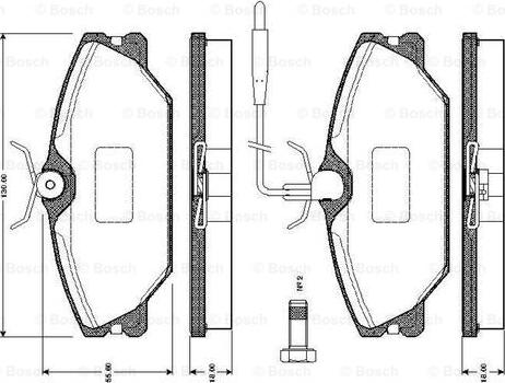 BOSCH 0 986 TB2 010 - Комплект спирачно феродо, дискови спирачки vvparts.bg