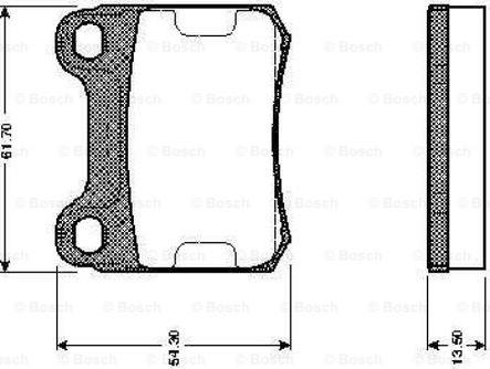 BOSCH 0 986 TB2 084 - Комплект спирачно феродо, дискови спирачки vvparts.bg