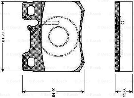 BOSCH 0 986 TB2 085 - Комплект спирачно феродо, дискови спирачки vvparts.bg