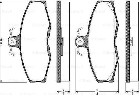 BOSCH 0 986 TB2 081 - Комплект спирачно феродо, дискови спирачки vvparts.bg