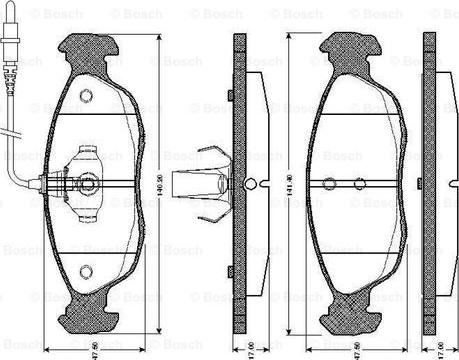 BOSCH 0 986 TB2 025 - Комплект спирачно феродо, дискови спирачки vvparts.bg