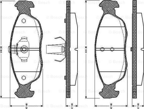 BOSCH 0 986 TB2 026 - Комплект спирачно феродо, дискови спирачки vvparts.bg