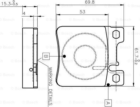 BOSCH 0 986 TB2 022 - Комплект спирачно феродо, дискови спирачки vvparts.bg