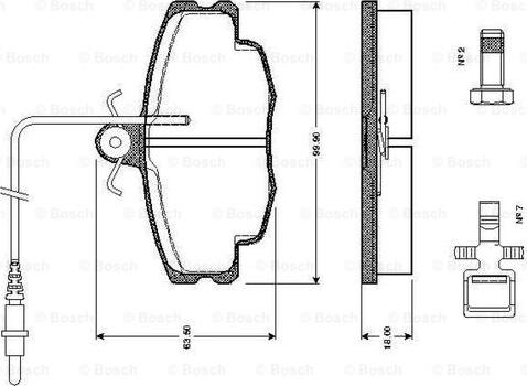 BOSCH 0 986 TB2 076 - Комплект спирачно феродо, дискови спирачки vvparts.bg