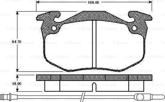 BOSCH 0 986 TB2 077 - Комплект спирачно феродо, дискови спирачки vvparts.bg