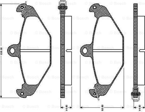 BOSCH 0 986 TB2 192 - Комплект спирачно феродо, дискови спирачки vvparts.bg