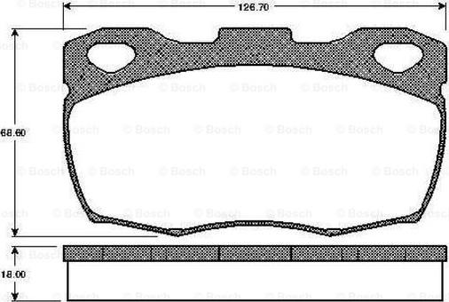 BOSCH 0 986 TB2 148 - Комплект спирачно феродо, дискови спирачки vvparts.bg