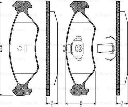 BOSCH 0 986 TB2 159 - Комплект спирачно феродо, дискови спирачки vvparts.bg