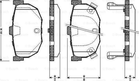 BOSCH 0 986 TB2 162 - Комплект спирачно феродо, дискови спирачки vvparts.bg