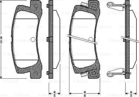 BOSCH 0 986 TB2 109 - Комплект спирачно феродо, дискови спирачки vvparts.bg