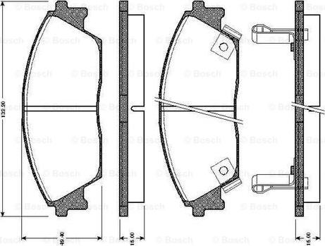 BOSCH 0 986 TB2 118 - Комплект спирачно феродо, дискови спирачки vvparts.bg