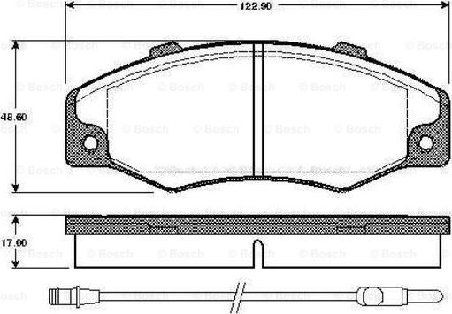 BOSCH 0 986 TB2 112 - Комплект спирачно феродо, дискови спирачки vvparts.bg