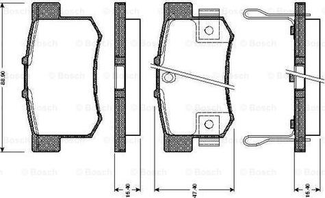 BOSCH 0 986 TB2 181 - Комплект спирачно феродо, дискови спирачки vvparts.bg