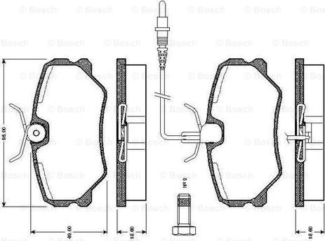 BOSCH 0 986 TB2 135 - Комплект спирачно феродо, дискови спирачки vvparts.bg