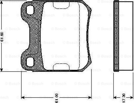 BOSCH 0 986 TB2 126 - Комплект спирачно феродо, дискови спирачки vvparts.bg