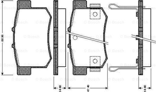 BOSCH 0 986 TB2 179 - Комплект спирачно феродо, дискови спирачки vvparts.bg