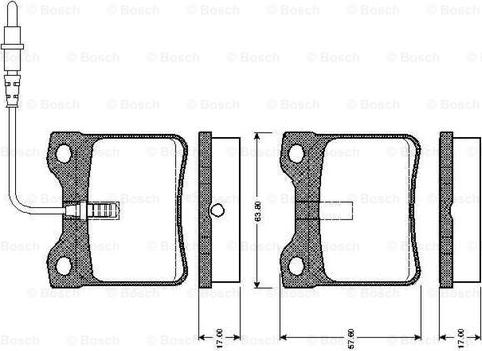 BOSCH 0 986 TB2 175 - Комплект спирачно феродо, дискови спирачки vvparts.bg