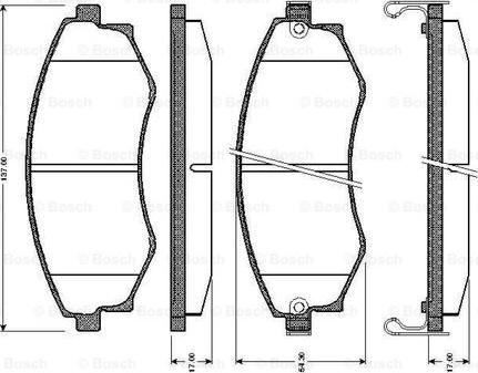 BOSCH 0 986 TB2 171 - Комплект спирачно феродо, дискови спирачки vvparts.bg