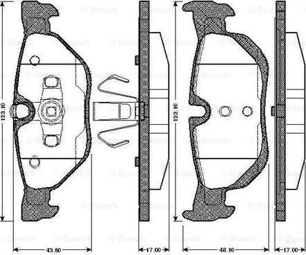 BOSCH 0 986 TB2 899 - Комплект спирачно феродо, дискови спирачки vvparts.bg