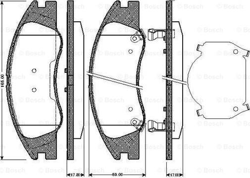 BOSCH 0 986 TB2 892 - Комплект спирачно феродо, дискови спирачки vvparts.bg