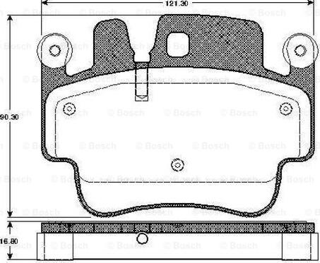 BOSCH 0 986 TB2 854 - Комплект спирачно феродо, дискови спирачки vvparts.bg