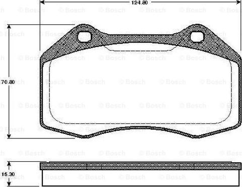 BOSCH 0 986 TB2 885 - Комплект спирачно феродо, дискови спирачки vvparts.bg