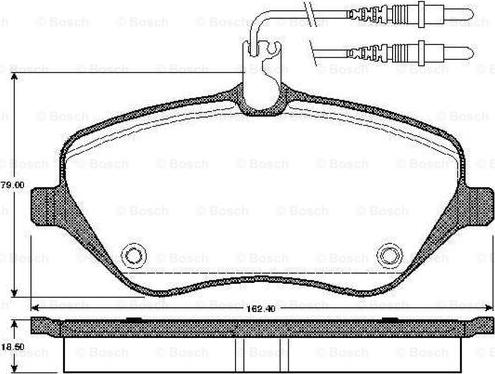 BOSCH 0 986 TB2 880 - Комплект спирачно феродо, дискови спирачки vvparts.bg