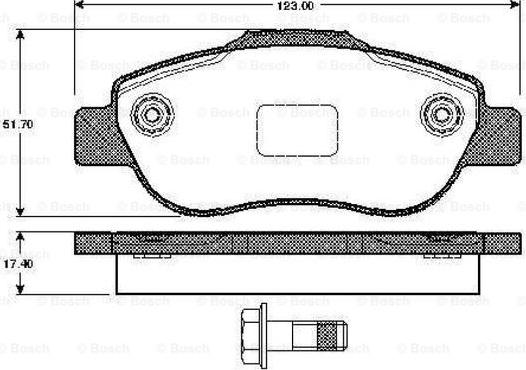 BOSCH 0 986 TB2 879 - Комплект спирачно феродо, дискови спирачки vvparts.bg