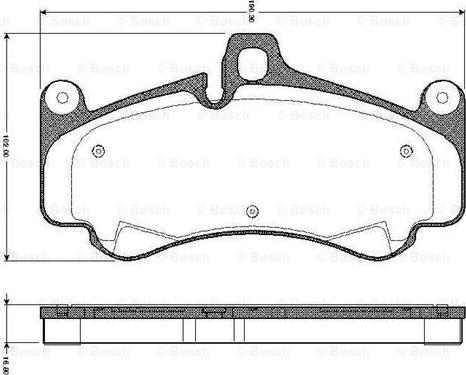 BOSCH 0 986 TB2 872 - Комплект спирачно феродо, дискови спирачки vvparts.bg