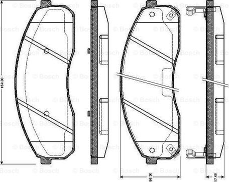 BOSCH 0 986 TB2 394 - Комплект спирачно феродо, дискови спирачки vvparts.bg