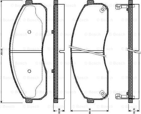 BOSCH 0 986 TB2 395 - Комплект спирачно феродо, дискови спирачки vvparts.bg