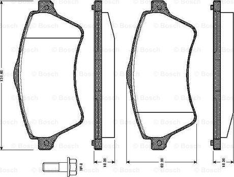 BOSCH 0 986 TB2 396 - Комплект спирачно феродо, дискови спирачки vvparts.bg