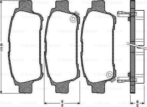 BOSCH 0 986 TB2 393 - Комплект спирачно феродо, дискови спирачки vvparts.bg