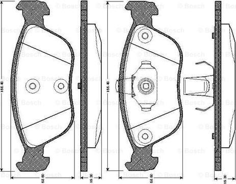 BOSCH 0 986 TB2 356 - Комплект спирачно феродо, дискови спирачки vvparts.bg