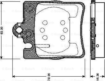 BOSCH 0 986 TB2 350 - Комплект спирачно феродо, дискови спирачки vvparts.bg