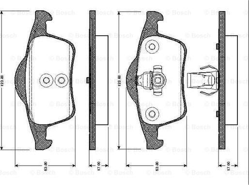 BOSCH 0 986 TB2 352 - Комплект спирачно феродо, дискови спирачки vvparts.bg