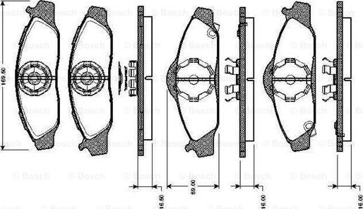 BOSCH 0 986 TB2 306 - Комплект спирачно феродо, дискови спирачки vvparts.bg