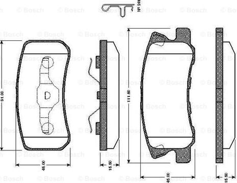 BOSCH 0 986 TB2 385 - Комплект спирачно феродо, дискови спирачки vvparts.bg