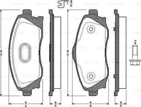 BOSCH 0 986 TB2 380 - Комплект спирачно феродо, дискови спирачки vvparts.bg